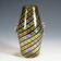 Glass vase "a canne" by Fratelli Toso with handles, Murano, Italy, circa