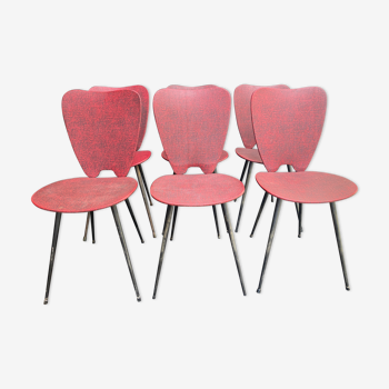 Series of 6 c chairs 60s