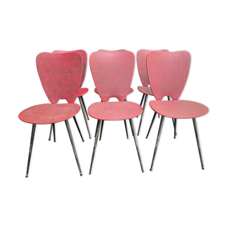 Series of 6 c chairs 60s