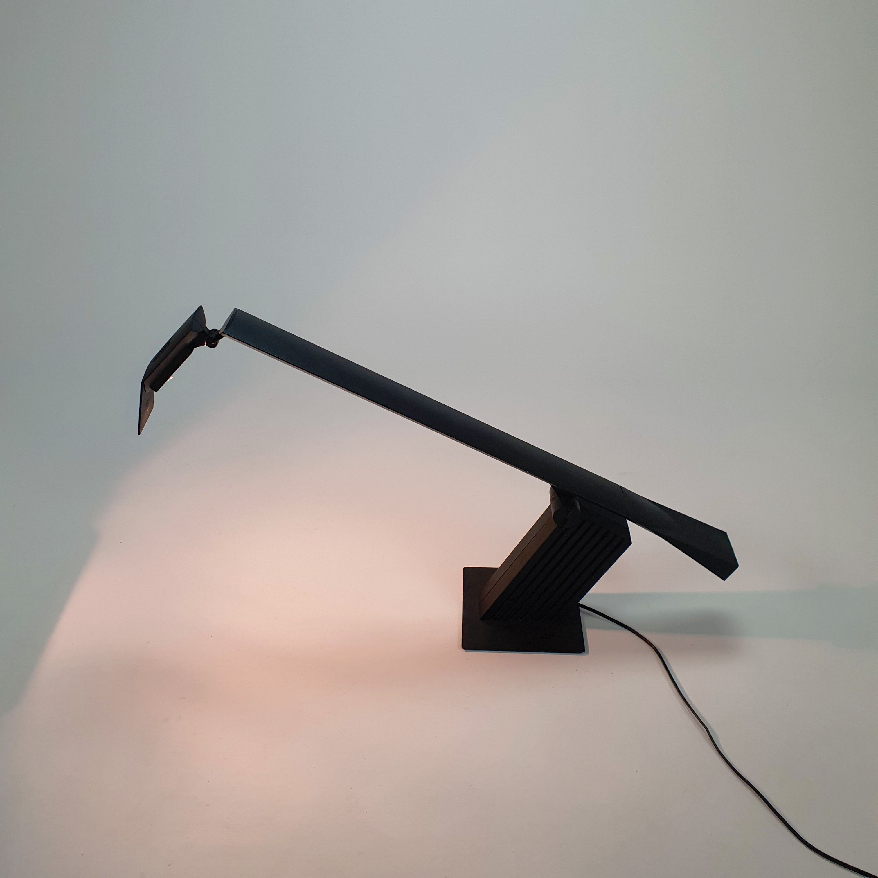 Black condor desk lamp by Hans von Klier for Bilumen, 1988