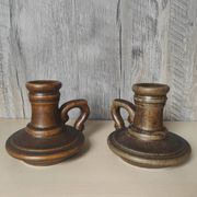 Pair of ceramic candlesticks