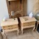 Table de chevet bois brut