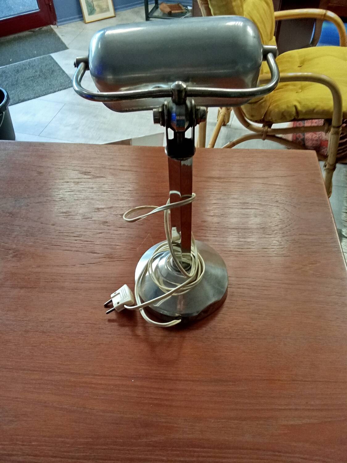 Vintage aluminium desk lamp