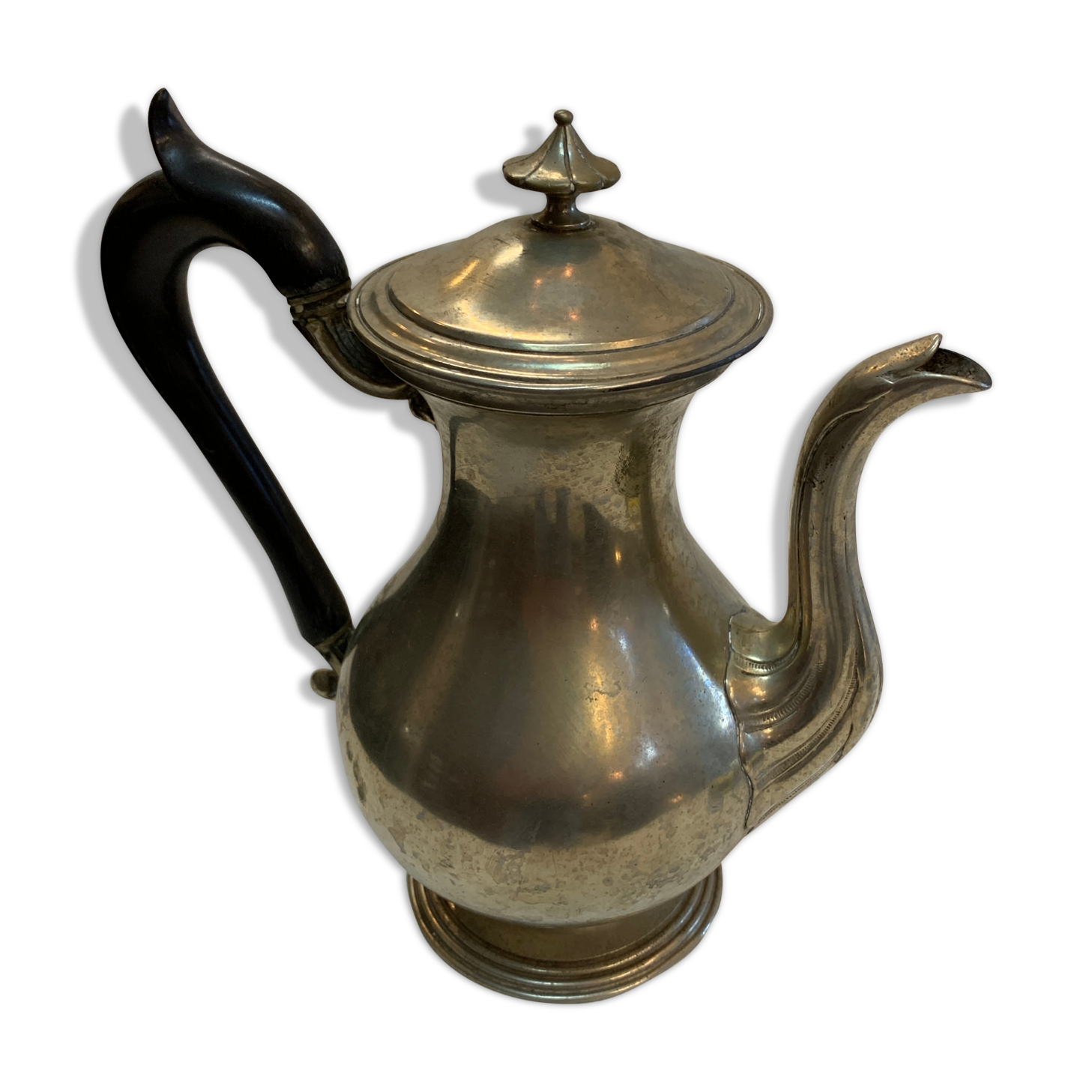 Silver metal teapot