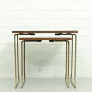 Tables gigognes en bois de teck vintage par Brabantia