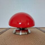 Mushroom lamp, touch-sensitive UFO in red glass