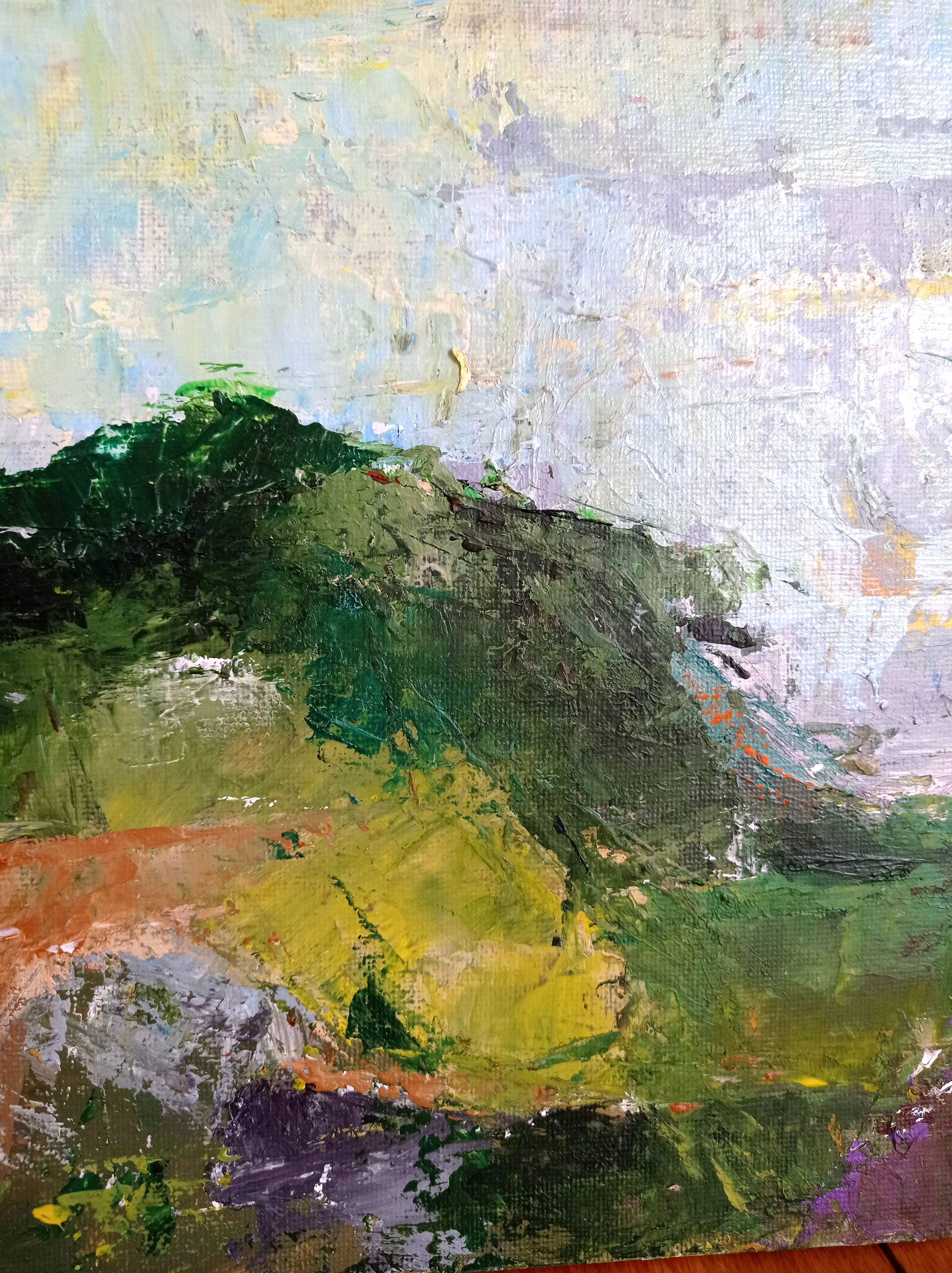Modern painting - abstract Mediterranean landscape