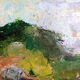 Modern painting - abstract Mediterranean landscape