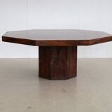 Octagonal dining ore conference table with drawers