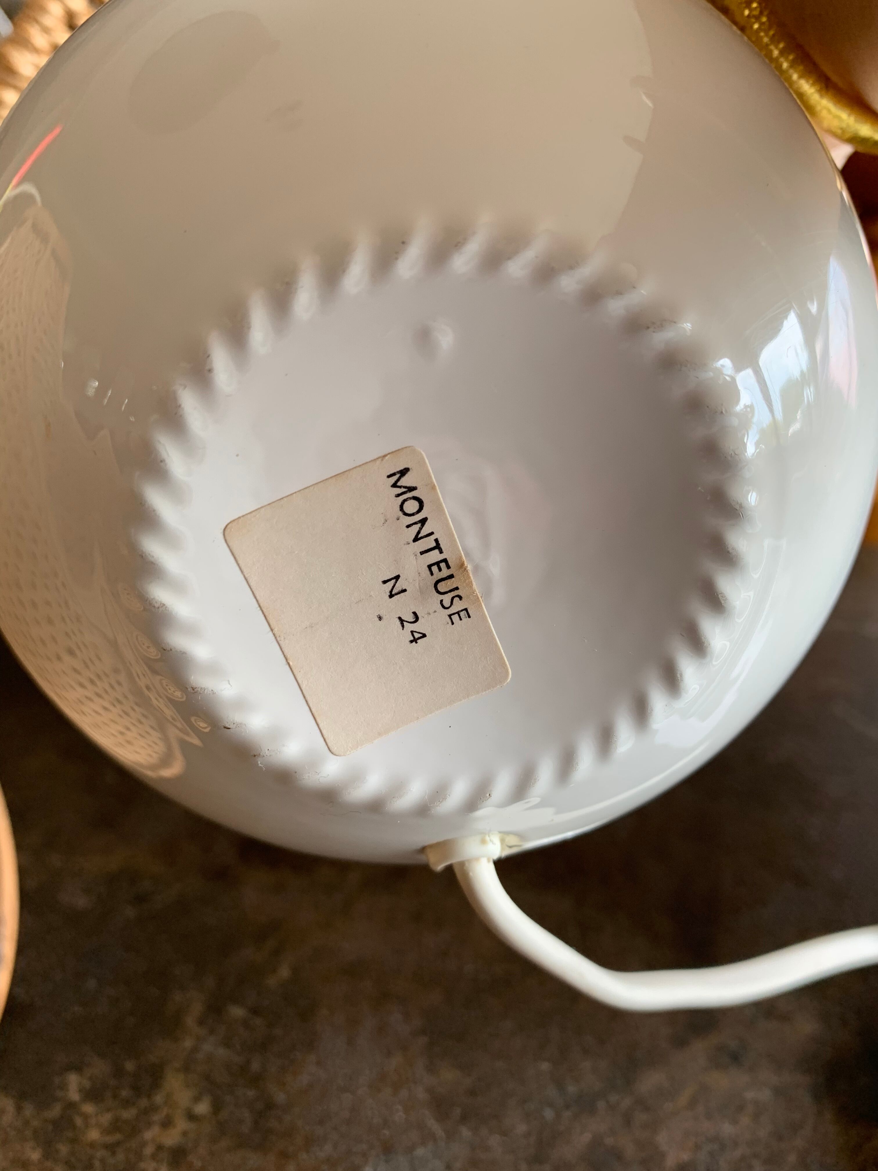 Vintage ball lamp by Deschuytener