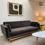 Sofa 210 solid oak navy blue