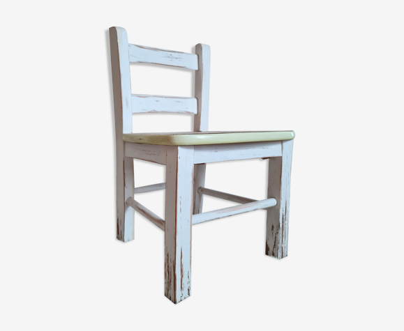 Wooden children's chair and 50s formica seating