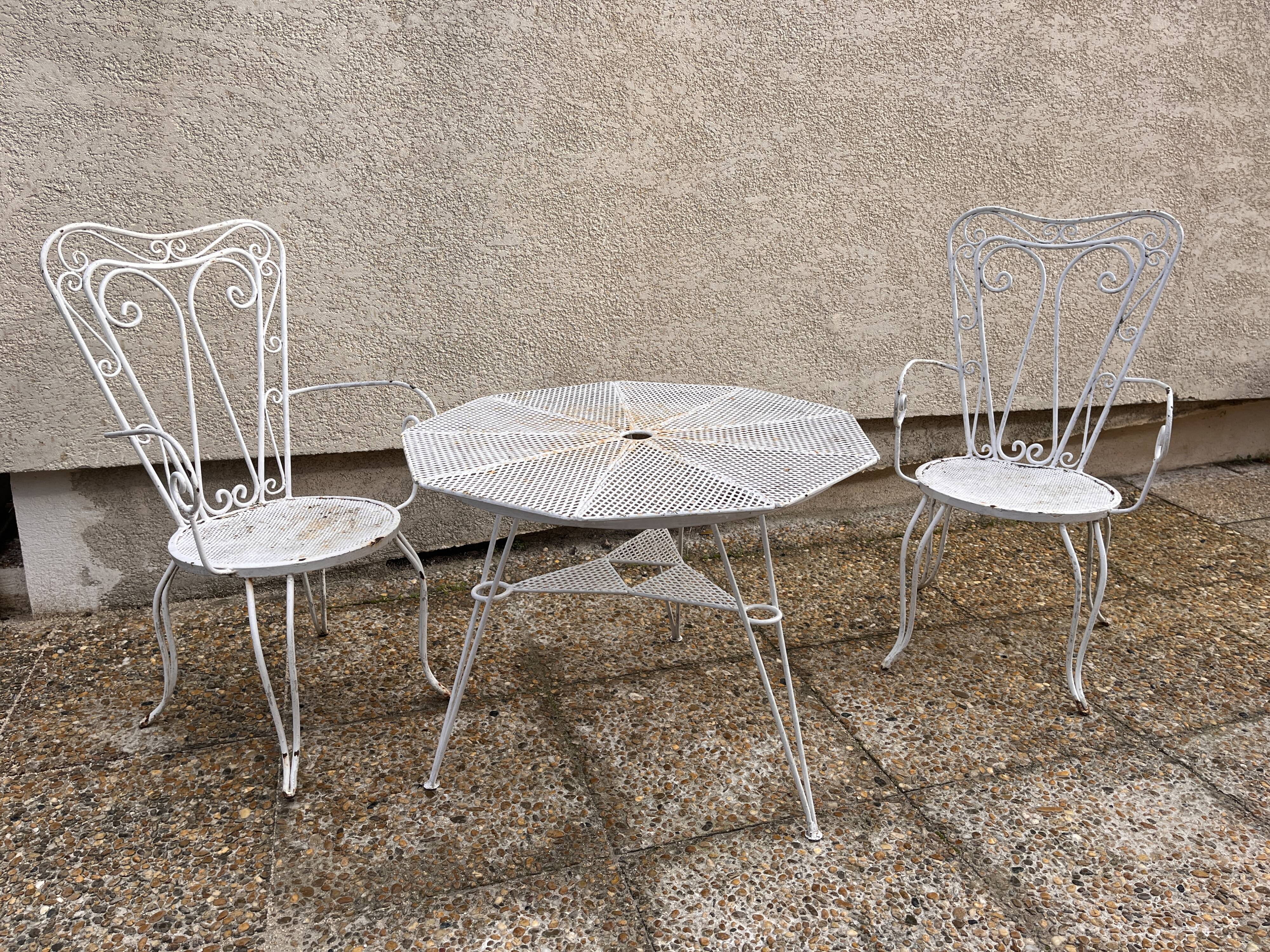 vintage metal garden furniture tête-à-tête