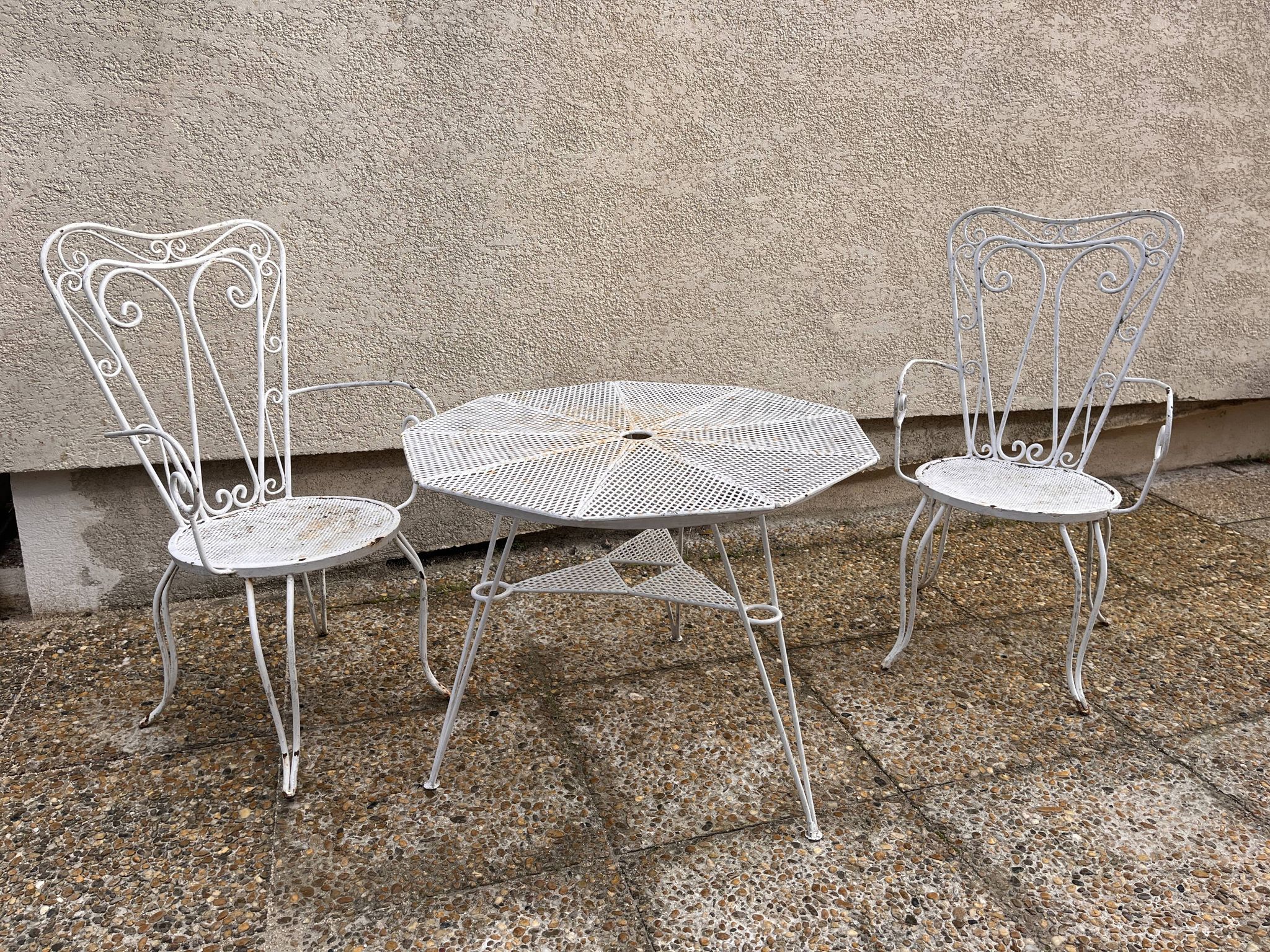 vintage metal garden furniture tête-à-tête