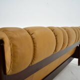 1960s Three-Seat Leather Sofa, Czechoslovakia