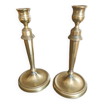 Bougeoirs Directoire en bronze