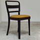 Set of 4 Thonet art deco chairs 1930, mustard yellow buckle