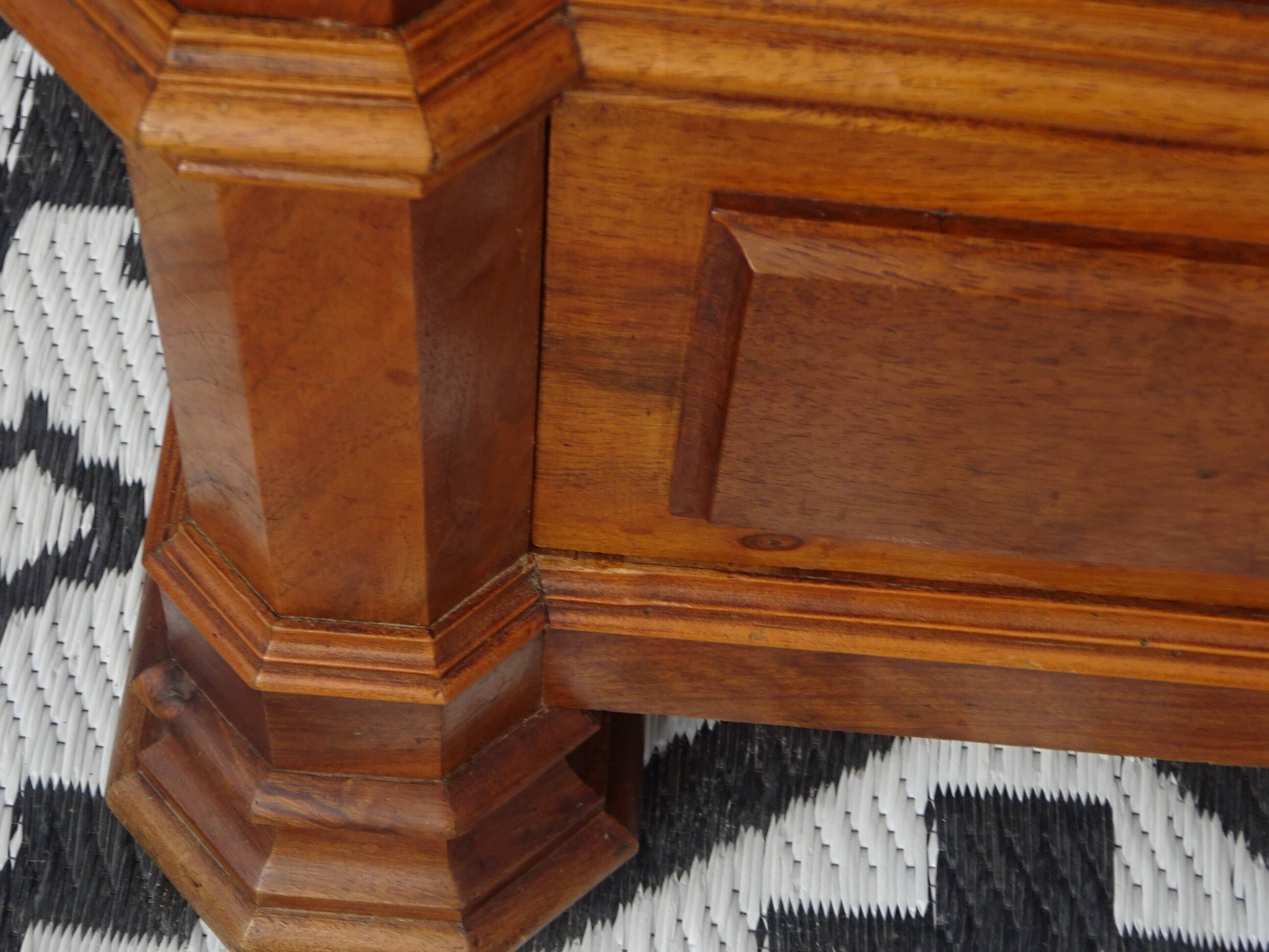 Large antique wardrobe in solid walnut