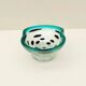 Murano glass catchall with silver inlays, Italy 1960.