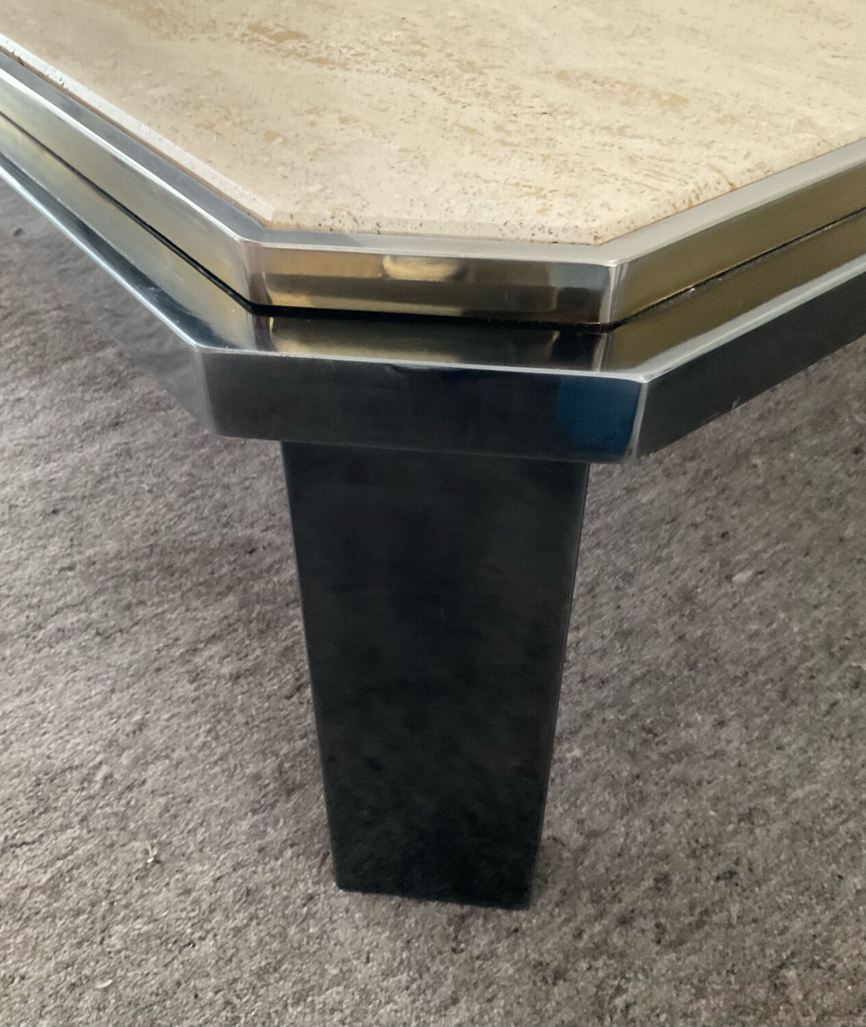 Travertine coffee table in the 70s