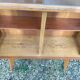 Glass bar veneered wood 50s compass