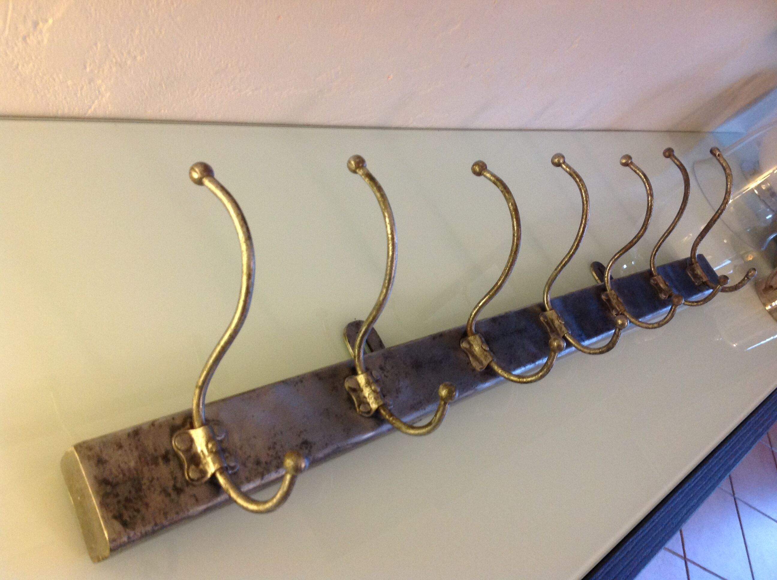 Coat rack with seven-headed metal industrial style / vintage 50-60s