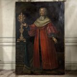 Portrait of a chancellor, oil on canvas dated 1727