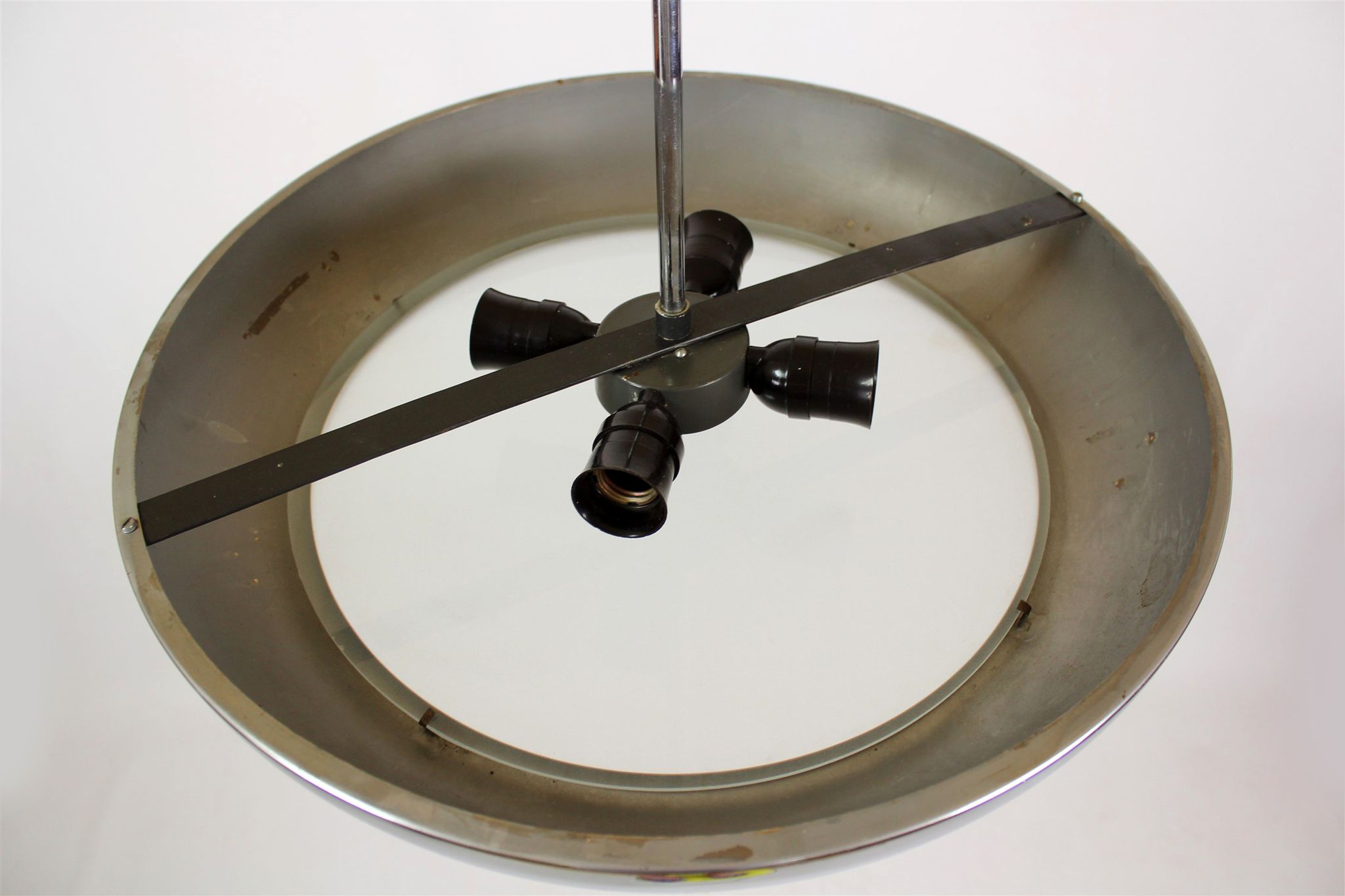 UFO chrome pendant by Josef Hurka for Napako, 1930