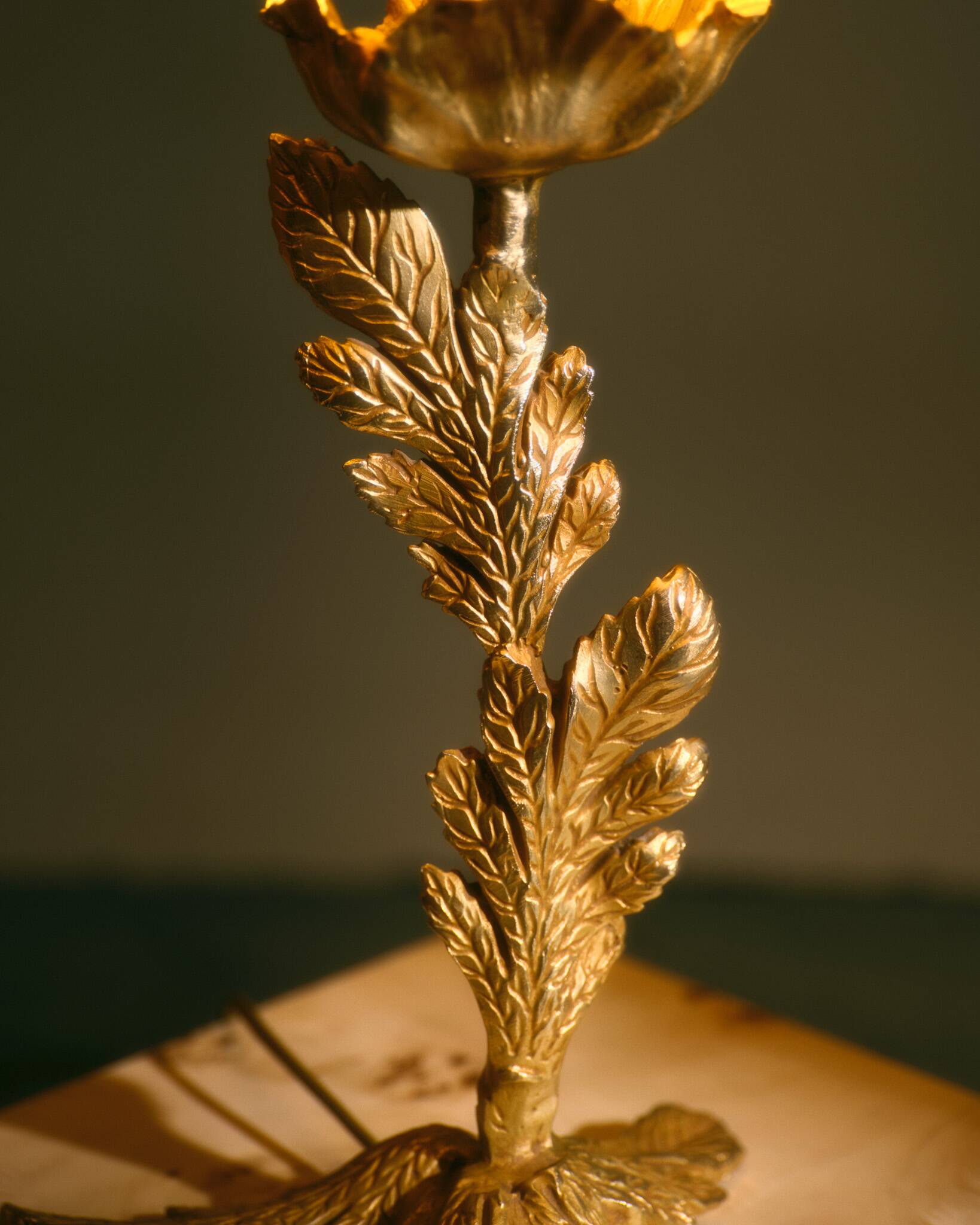 Bronze table lamp, fondica, 1980s