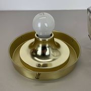 Ceiling Light "Iron Rings" made of Brass and Glass by Glashütte Limburg, Germany, 1970s