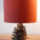 Old bronze pine cone lamp