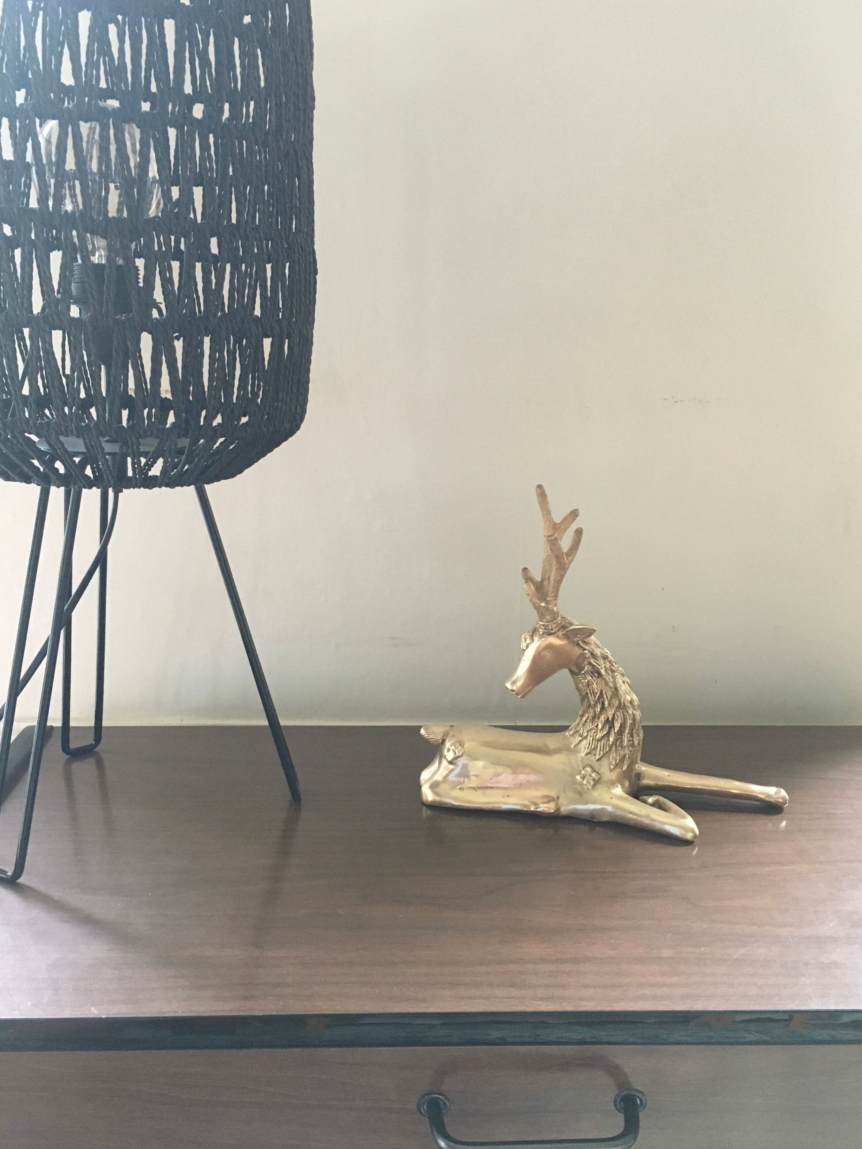 Vintage brass deer
