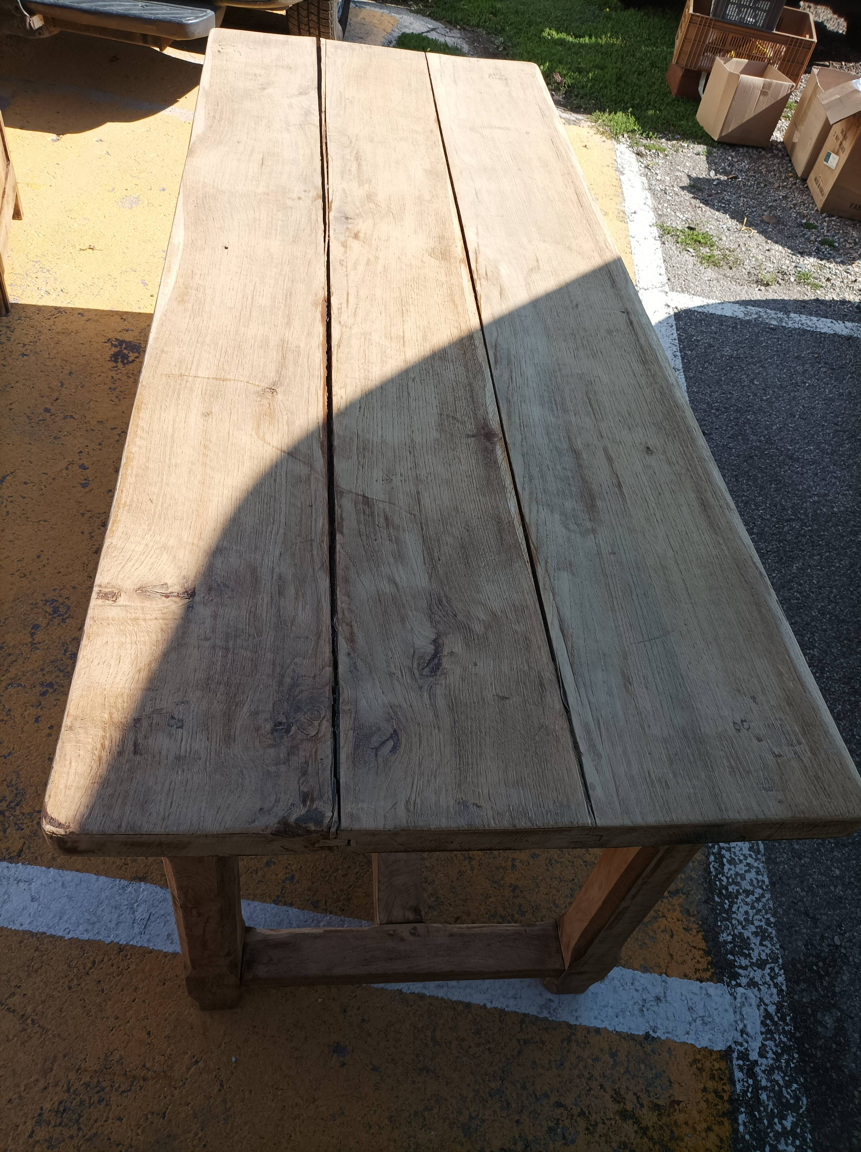 Solid oak farmhouse table