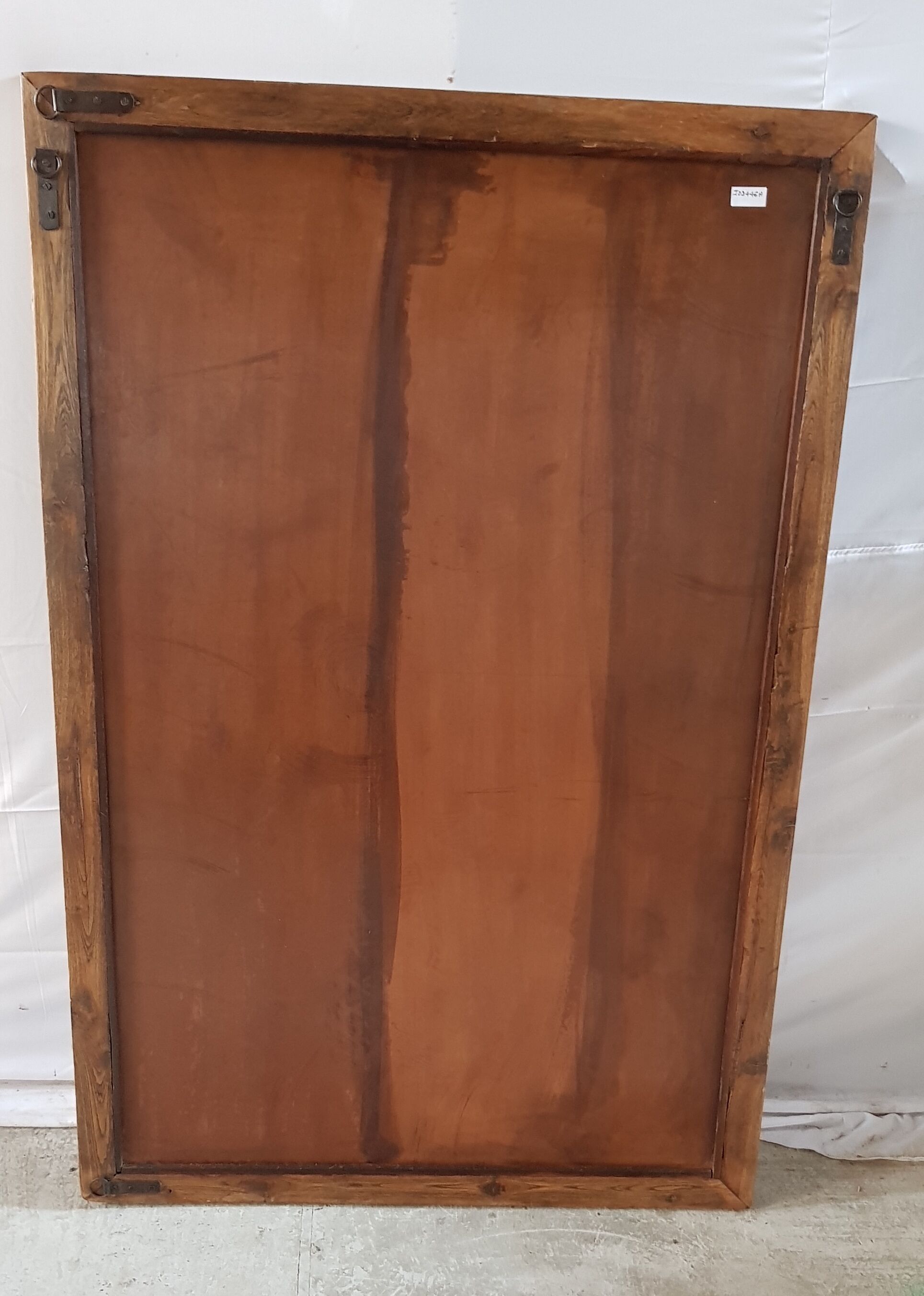Old large mirror with a teak frame - 130x86cm