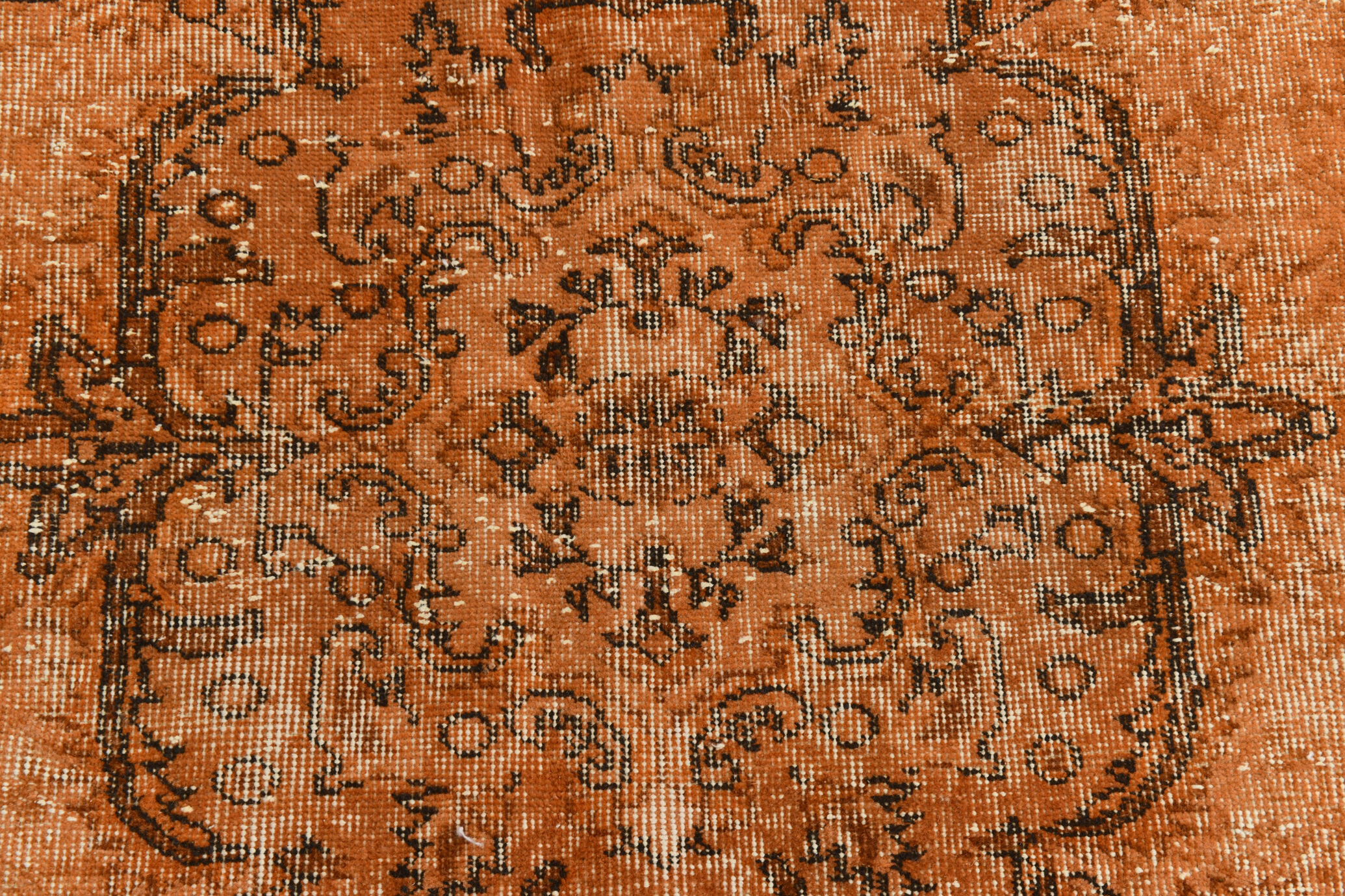 5x9 brunt orange classic turkish rug, 151x266cm