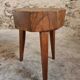 Vintage Oak Stool – Solid Oak Seat – Rustic 1960s Crafts – 31×31×50 cm