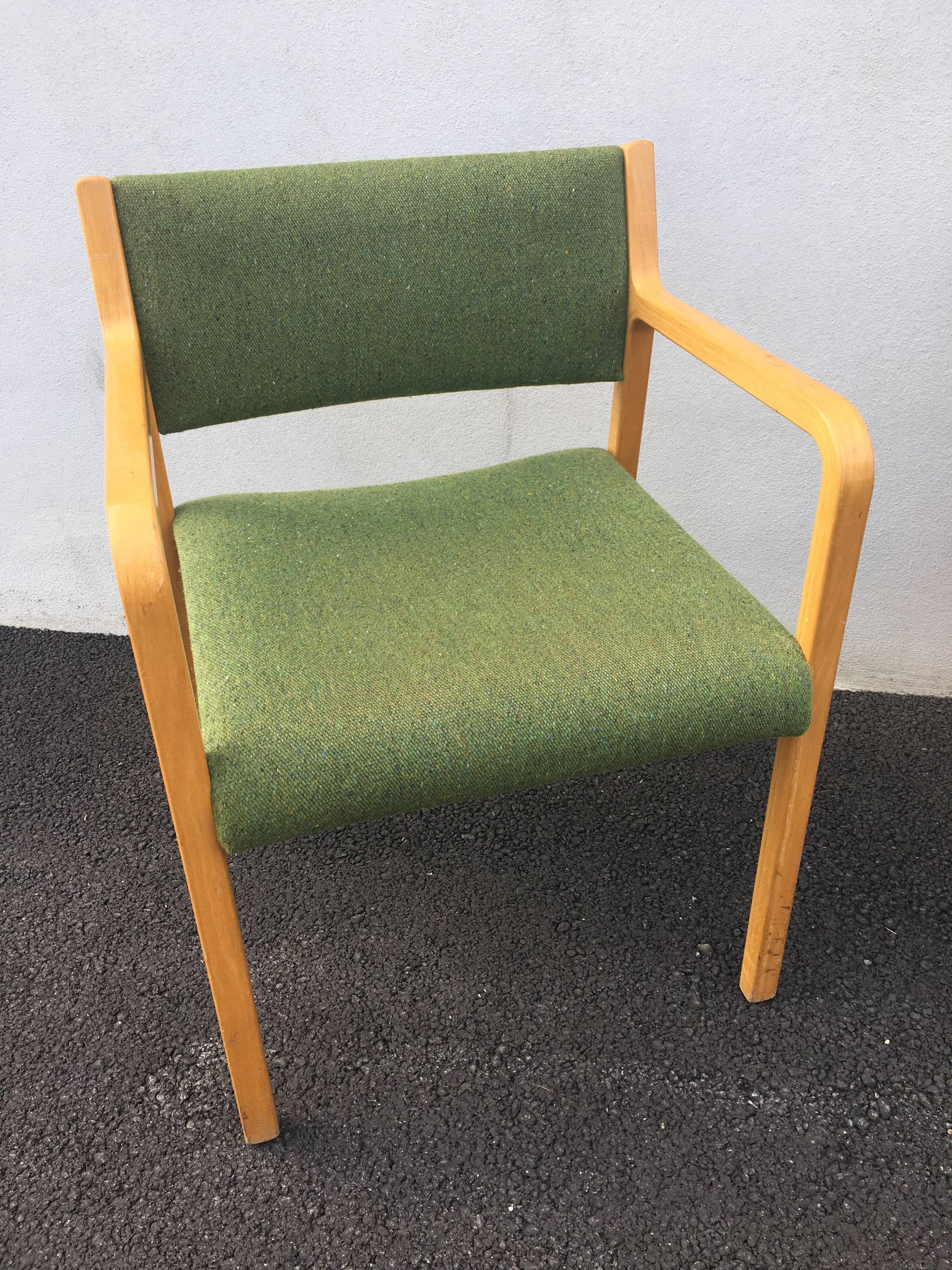 Curved wooden chairs by Wilhelm Ritz for Wilkhahn 1960/1970 - Set of 2