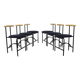 Postmodern dining chairs, 1980s, set of 6