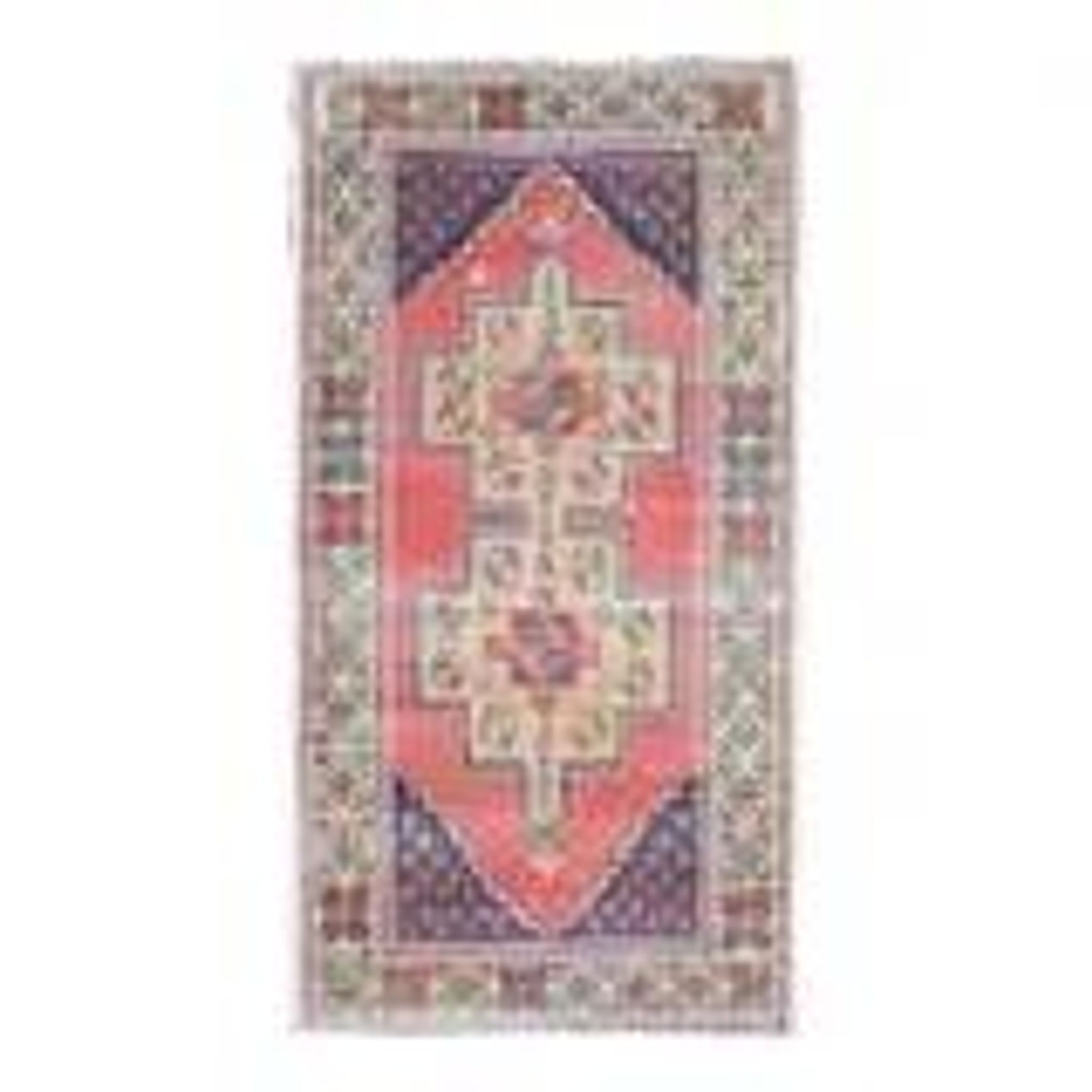 Vintage Turkish Oushak Handmade Wool Cotton Pink Area Rug 122x209