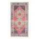 Tapis vintage turc Oushak fait main en laine et coton rose
