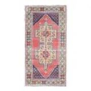 Vintage Turkish Oushak Handmade Wool Cotton Pink Area Rug 122x209