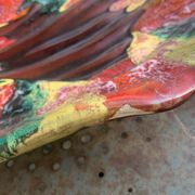 Fruit bowl in glazed ceramic stamped Vallauris, vintage 1960