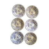 Six plates serves iron land U & C Sarreguemines collection "Thorn".