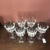 6 Arques crystal wine glasses, Chaumont model, 12.5cm