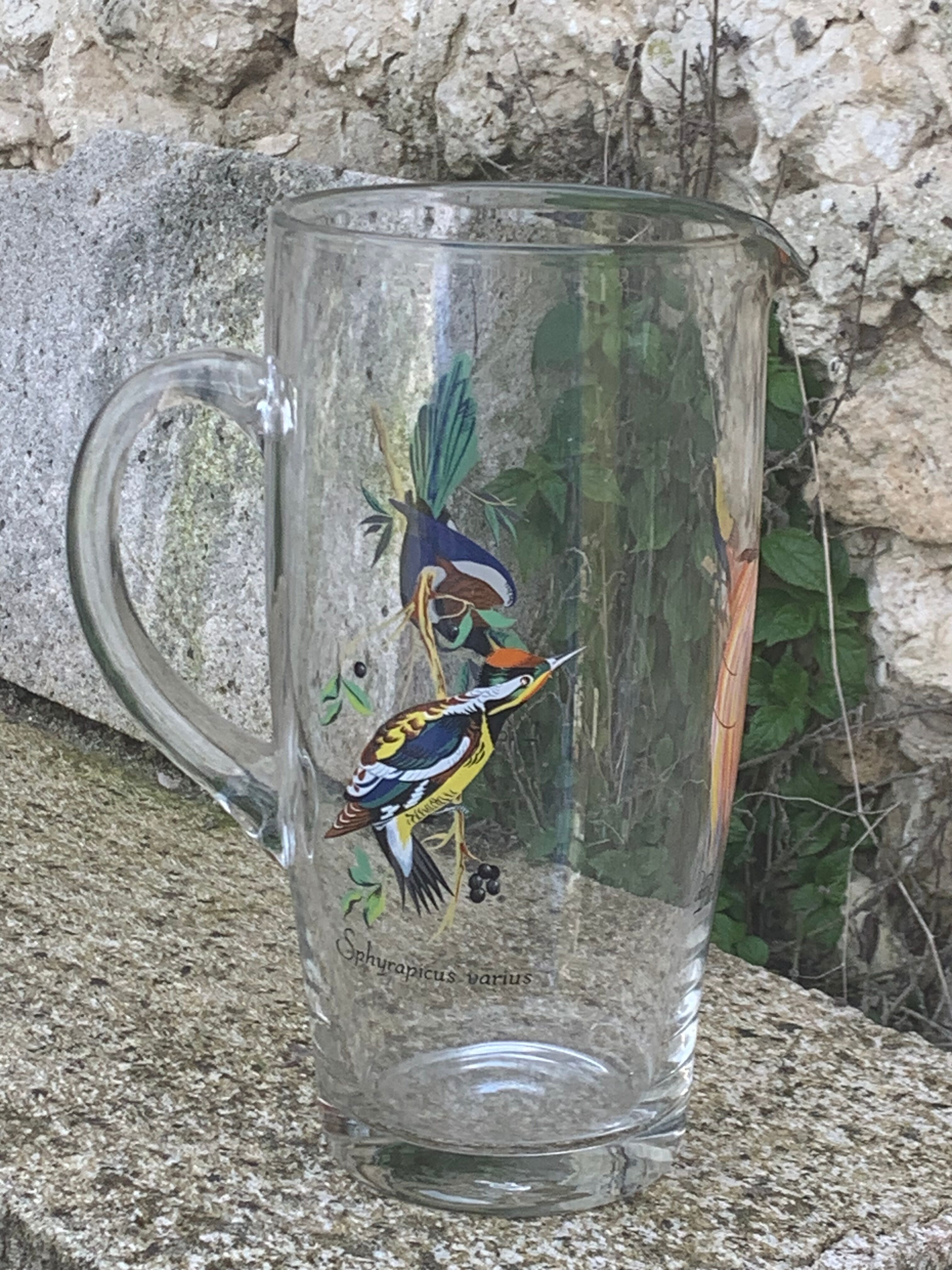 Vintage glass bird decanter, 1950/60