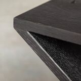 Black oak side table 'LC01' by Lena Coupez, Belgium, 2024