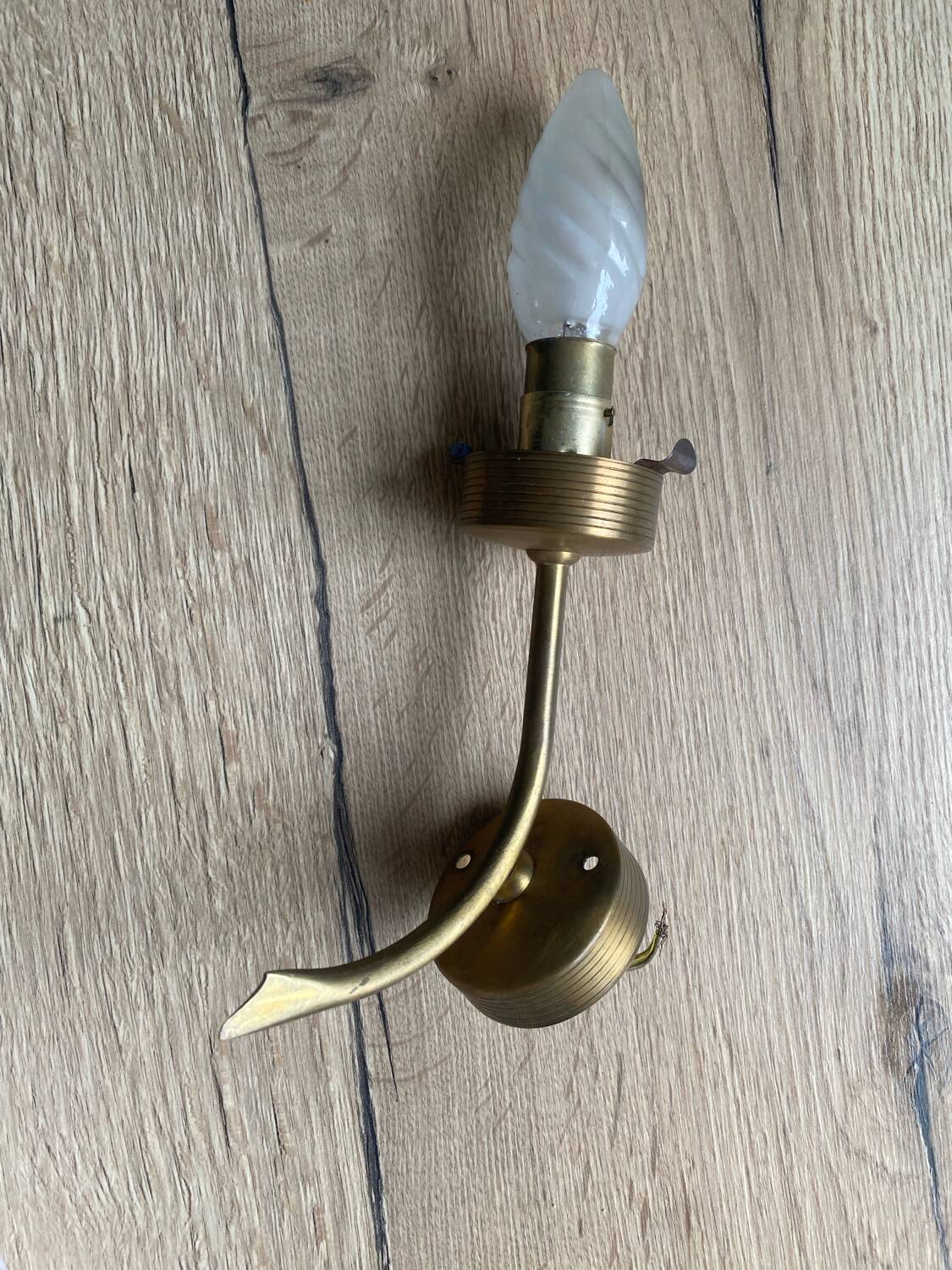 molded glass wall light
