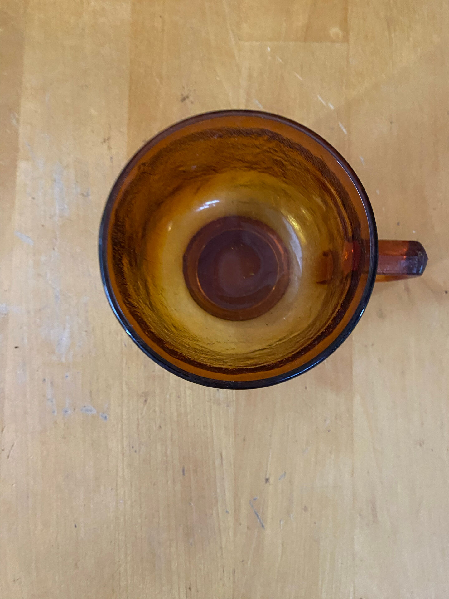 Salad bowl + 11 cups vereco frosted moulded amber glass 1970s vintage