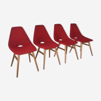 Midcentury hungarian chairs, side chairs by Judit Burian and Erika Szek, 1950s