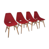 Midcentury hungarian chairs, side chairs by Judit Burian and Erika Szek, 1950s
